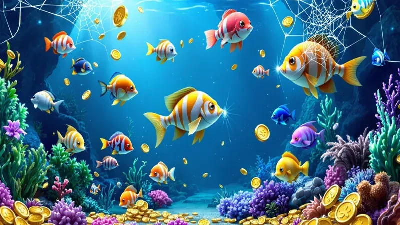 Arena tembak ikan bawah laut dengan efek visual dan target beragam